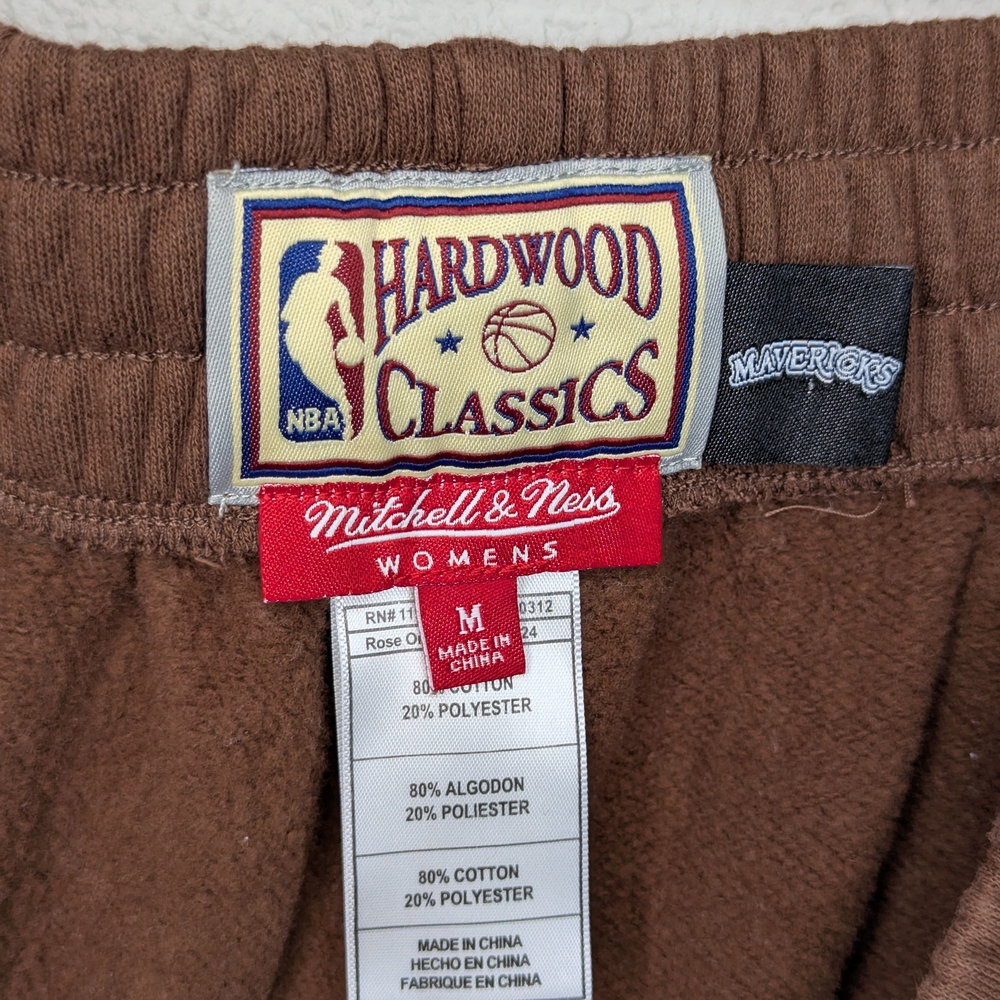 EUC Mitchell & Ness Brown Mavericks Athletic Lounge Drawstring Shorts Sweatshort - Picture 5 of 6